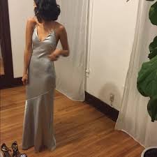 Silver Slip Dress Silver Slip Dress Slip Dress Satin Dress Long