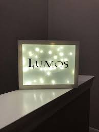 Harry Potter Inspired Lumos Light Up Shadow Box Decoration Etsy Harry Potter Decor Harry Potter Room Harry Potter Room Decor