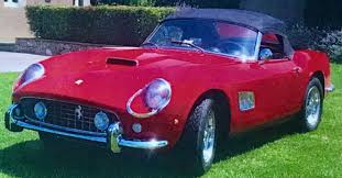 The plastic rear window is a type of eisen glass that will crease and become opaque with age. Ferrari 250 Swb California Spider 1964 Oldtimer Classic
