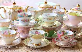 Vintage China Cutlery Hire Vintage High Tea Tea Cups Pretty Tea Cups