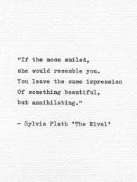 Sylvia Plath Vintage Typewriter Letterpress Print If The Moon Smiled Inspirational Hand Typed Literature Quote American Poetry Art Literature Quotes Quote Aesthetic Friendship Poems