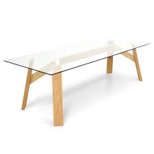 Anya 2 4m Scandinavian Dining Table Clear Glass Top Scandinavian Dining Table Dining Table Furniture Dining Table
