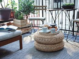 Alseda Voetenbank Tafel Bananenvezels Ikea Decoratie Voor Balkon Van Appartement Balkon Decoratie Patio Decor