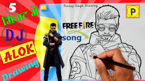 Drawing alok free fire (alok speed drawing)✖ confira: Pin By Pratap Singh Drawing On Free Fire In 2021 Fire Drawing J Song Free