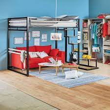 alinea home lit mezzanine 2 places noir avec sommier lit enfant rue du commerce bon shopping com awesome bedrooms living room designs home