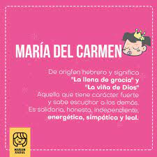 Significado Del Nombre Maria Del Carmen