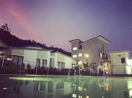 The natural hot spring source was found on this piece of land about 40 years ago. Night Scenery From The Hot Pool At Suria Hot Spring Resort Bentong Night Scenery Hot Pools Spring Resort