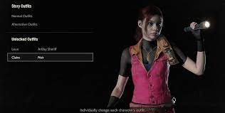 There was a lot of costumes you could unlock though … Re2 Remake Someone Fixed Claire S Classic Costume Rely On Horror