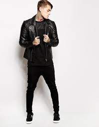 Stephen James Asos Leather Biker Jacket In Faux Croc Print Muzhskoj Naryad Stilnye Muzhchiny Muzhskie Kozhanye Kurtki