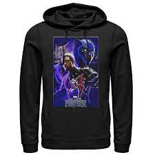 In stock add to cart add to wishlist. Men S Marvel Black Panther Collage Poster Hoodie