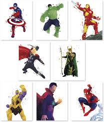 Check spelling or type a new query. Buy Pgbureau Superhero Wall Poster Avengers Infinity War Art Prints Set Of 8 Hulk Loki Iron Man Captain America Thanos Spiderman Thor Doctor Strange Great Decor For Home Online In Indonesia B07fsvf1wh