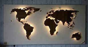 Entdecke 3 anzeigen für wandbild beleuchtet zu wandbild aus holz handgefertigte, einzigartige weltkarte** mit beleuchtung und 3d. Wanddeko Beleuchtete Holz Weltkarte Mauch 125x61cm Ein Designerstuck Von Merkecht Bei Dawanda World Map Decor Map Wall Decor Cool World Map