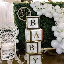 Baby Shower Decorations Transparent Balloon Baby Box For Baby Etsy In 2020 Baby Shower Box Shower Box Reveal Party Decoration