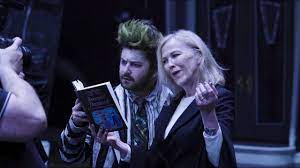 The musical's creative team knows when not to tamper with the original, and the dinner party scene — during which adam and barbara, in cahoots with lydia. Catherine O Hara Visits Beetlejuice On Broadway Beetlejuice The Musical Youtube