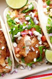 Easy Fish Tacos Go From Fridge To Table In About 20 Minutes These Delicious Tacos Are Easy To Make Wit Easy Fish Tacos Fish Tacos Recipe Best Fish Taco Recipe