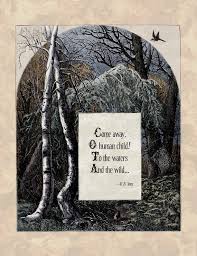 Yeats Victorian Art Reproduction Stolen Child Poem Irish Celtic Fairy Poetry Autumn Woods Forest Print 19th Century V Victorian Poetry Poetry Victorian Art