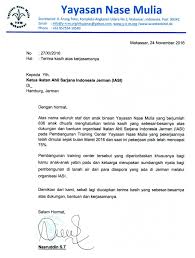 Semoga bantuan yang telah bapak berikan ini mendapat ridho. Surat Ucapan Terima Kasih Atas Kerjasama Dalam
