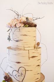 Birch Tree Wedding Cake Tutorial Birch Wood Wedding Cake Custom Designed By The Pastry Studio Daytona Beach Florida Birch Wedding Cakes Wood Wedding Cakes Birch Wedding