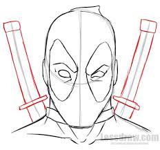 How To Draw Deadpool Easy For Beginners Lessdraw Deadpool Drawing Easy Drawings Drawing Superheroes