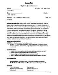 Reactions worksheet pogil , source:winonarasheed.com pdf 35 pogil redox answer key from types of chemical reactions worksheet pogil , source ahead of talking about types of chemical reactions worksheet pogil, be sure to be aware that training is all of our critical for a more. Types Of Reactions Pogil Lesson Plan By Easychem Tpt