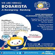 Loker Bandung Dibutuhkan Segera Bobarista Jika Kamu Berminat Dan Memenuhi Kualifikasi Dibutuhkan Segera Bobarista In 2021 Surat Pas Foto Malang