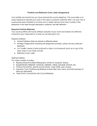 A cover letter can also help you make a generic resume appear more tailored for t. Portfolio And Reflective Cover Letter Assignments Your Portfolio