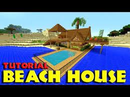 Chop the corners and stack 4 wood logs. Minecraft How To Build A Beach House Tutorial Simple Amp Easy Small Minecraft House Tutori Minecraft Beach House Minecraft Modern Minecraft Houses Survival