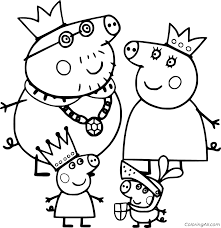 A male pig is called a boar while a female is called a gilt if she hasn't given birth, and a sow if she has given birth. Peppa Pig Coloring Pages Coloringall