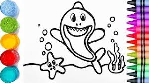 Baby Shark Para Colorear
