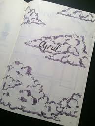 Black And White Bullet Journal Theme Bullet Journal Cloud Theme Bullet Journal Themes Bullet Journal Inspiration April Bullet Journal