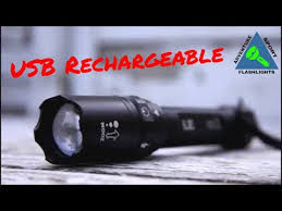 Lighting Ever Focuasble Usb Rechargeable Flashlight Youtube
