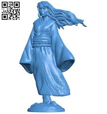 Miss Yuki Onna B005062 File Stl Free Download 3d Model For Cnc And 3d Printer Download Free Stl Files In 2020 Yuki Onna Model Stl