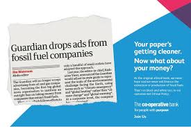 Coop bank is a company of the envato foundation through its banking activities to contribute in overcoming the structural causes of poverty. Co Operative Bank Backs Guardian S Fossil Fuel Ad Ban With Print Execution