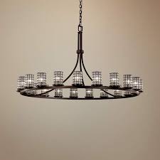 Wire Glass Dakota 60 W Dark Bronze 21 Light Chandelier 53v50 Lamps Plus