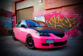 Black And Pink Car Paint Black And Pink Mazda 3 Bing Images Mazda Mazda 3 Black Down