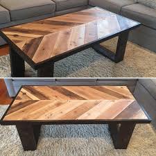 Cr Custom Woodworking On Instagram This One Might Be Hard To Part With Available As Of This Post Or Wood Coffee Table Diy Coffee Table Wood Chevron Table