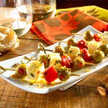 Marinated Olive And Cheese Skewers Recipe Goya Foods Marinated Olives Food