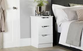 In some cases the items may not come in the origi. Camden White And White High Gloss 3 Drawer Bedside Table Furniture And Choice