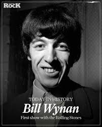 Today in 1962, Bill Wyman played his first show with the Rolling Stones, at the Ricky Tick Club at the Star and Garter Hotel in Windsor, UK. His first rehearsal was a