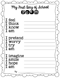 Literature Circles The Starr Spangled Planner Poems About School School Worksheets First Day Poem