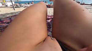 SHOWING MY PUSSY ON THE BEACH – MEN CAN’T STOP LOOKING