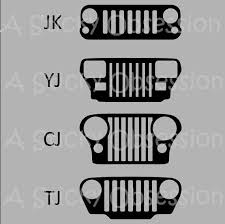 Jeep Wrangler Grill Decals Sticker By Astickyobsession On Etsy With Images Jeep Wrangler Grill Jeep Jeep Grill