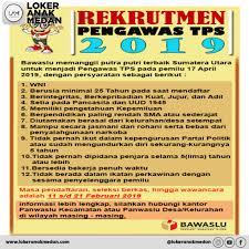 Membantu supervisor menjalankan kegiatan dapur dengan cara yang efisien. Lowongan Kerja Bawaslu Sumatera Utara 2019 Loker Anak Medan