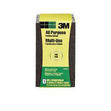 3m 4 5 In X 2 5 In X 1 In Fine Grit Block Sanding Sponge 3 Sponge Pack