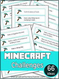 Well, first off, it's always more fun with a friend. Challenge Cards Minecraft Edition Printable
