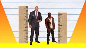 How Much Taller Dwayne The Rock Johnson Vs Kevin Hart Youtube