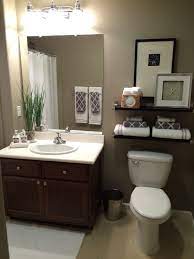 Add the right touch to your bathroom decor. Guest Bath Paint Color Is Taupe Tone By Sherwin Williams Guest Bathroom Decor Small Bathroom Ideas On A Budget Small Bathroom
