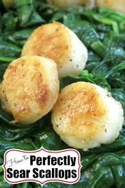 Minute tartare scallops casseroles et claviers. Pan Seared Scallops Recipe With Wilted Spinach The Dinner Mom