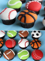 Theme Birthday Cupcake Ideas For Boys Sports Balls Cupcakes Butter Hearts Sugar January 2013 Birthday Cupcakes Boy Sports Themed Birthday Party Sports Birthday Party