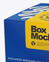 Download Glossy Box Mockup In Box Mockups On Yellow Images Object Mockups PSD Mockup Templates